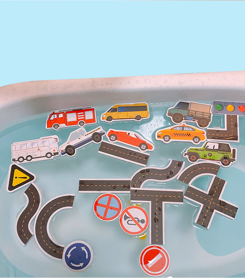 23 Pieces Children Traffic Bath Water Toy