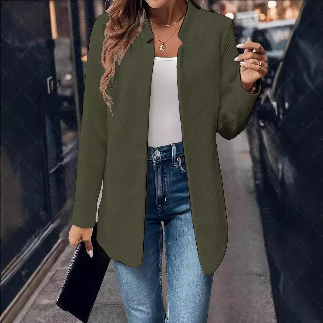 Women's Textured Cardigan Fashionable Jacket